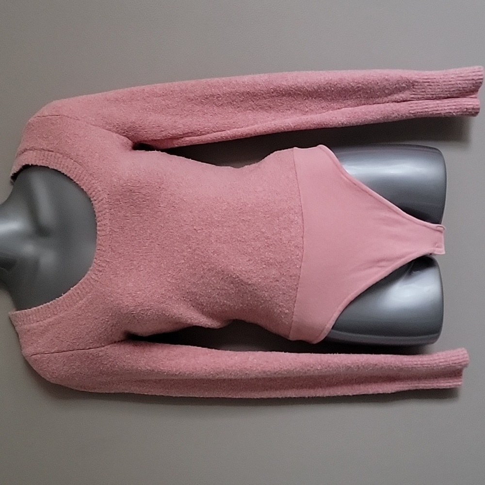 Express women's pink sweater bodysuit size s